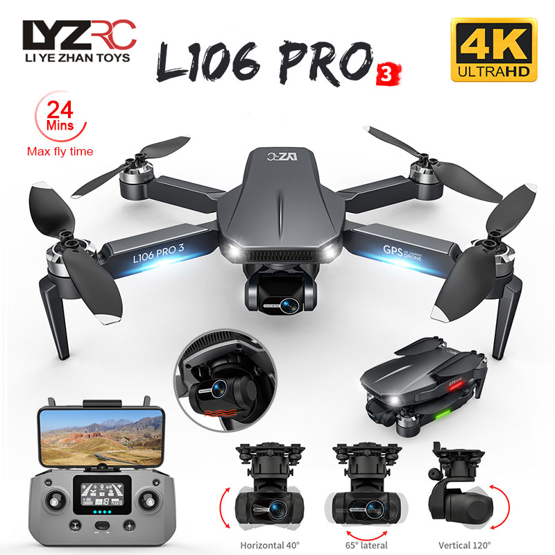 FPV 접이식 GPS RC 쿼드콥터, L106 프로 3 - Drone Camera With Gimbal 리뷰 및 가격